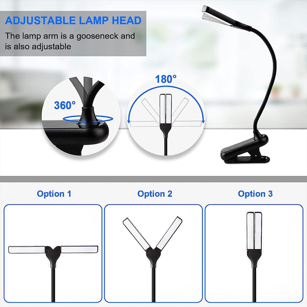 LuminaraGlow | Versatile Rechargeable Clip-On Book Reading Light with 3 Colors 4