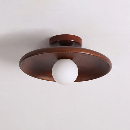 LuminaraWood | Elegant Natural Wooden Flush Mount Ceiling Light Fixture 3