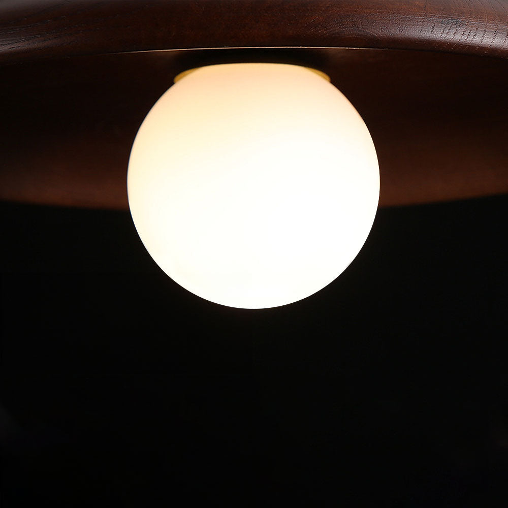 LuminaraWood | Elegant Natural Wooden Flush Mount Ceiling Light Fixture 5