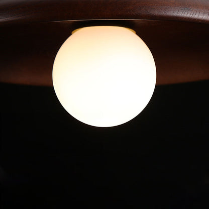 LuminaraWood | Elegant Natural Wooden Flush Mount Ceiling Light Fixture 5
