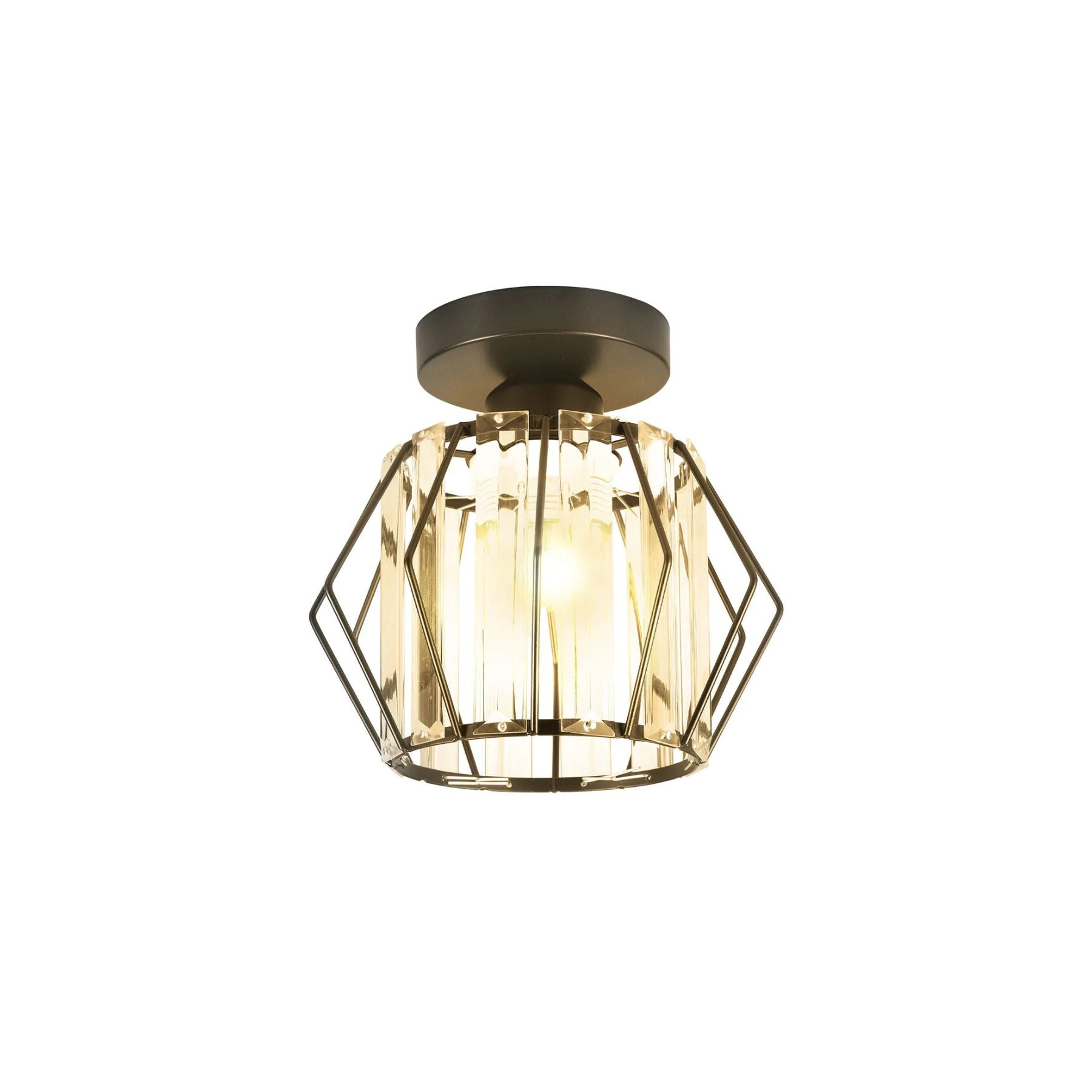 Luminara | Chic Modern Iron Crystal Flush Mount Ceiling Light Fixture 1