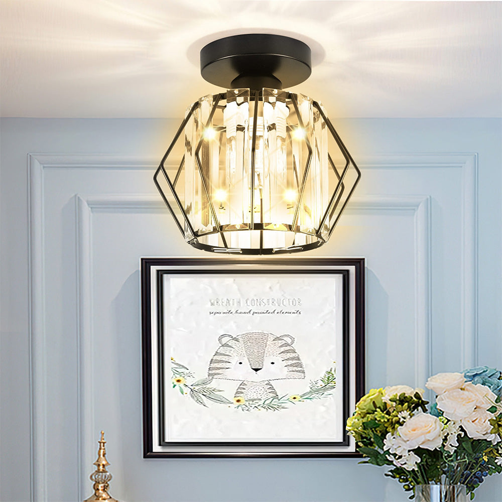 Luminara | Chic Modern Iron Crystal Flush Mount Ceiling Light Fixture 3