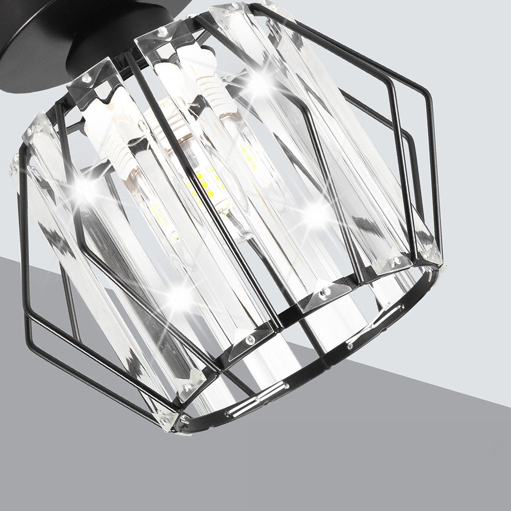 Luminara | Chic Modern Iron Crystal Flush Mount Ceiling Light Fixture 8