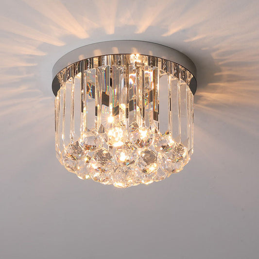 Luxurious Glass Stainless Steel Ceiling Fixture Light - Lusomart