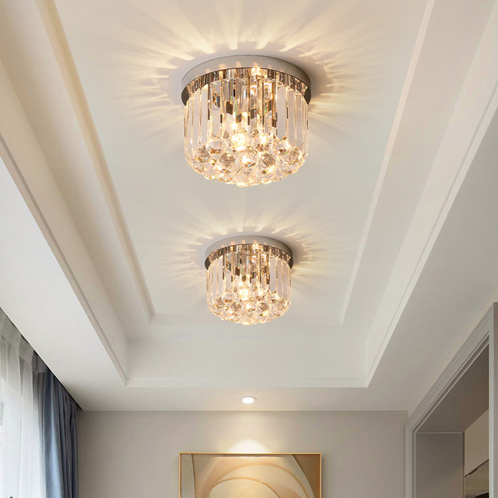 Luminara | Elegant Crystal Stainless Steel Flush Mount Ceiling Light 2