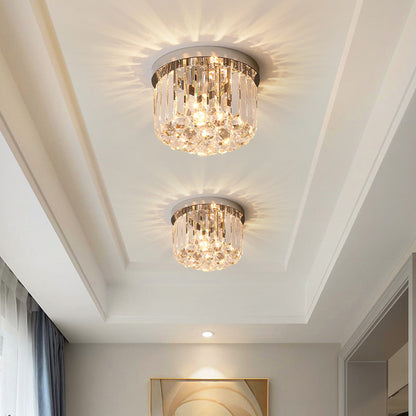 Luminara | Elegant Crystal Stainless Steel Flush Mount Ceiling Light 2