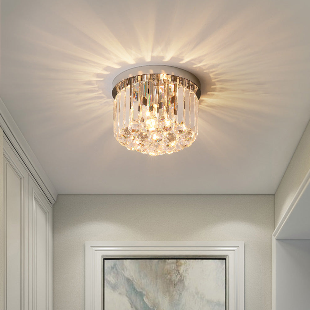 Luminara | Elegant Crystal Stainless Steel Flush Mount Ceiling Light 3