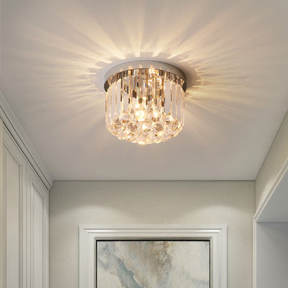 Luminara | Elegant Crystal Stainless Steel Flush Mount Ceiling Light 3