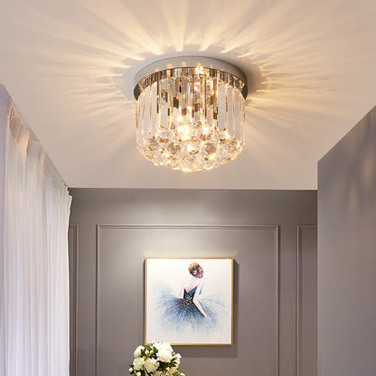 Luminara | Elegant Crystal Stainless Steel Flush Mount Ceiling Light 4