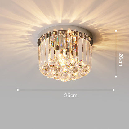 Luminara | Elegant Crystal Stainless Steel Flush Mount Ceiling Light 7