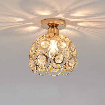 Stylish Metal And Glass Ceiling Light Fixture - Lusomart