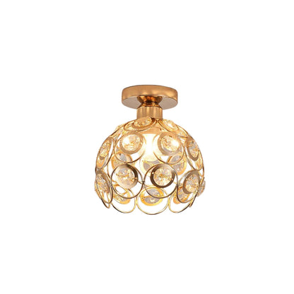 Luminara | Elegant Iron And Glass Flush Mount Ceiling Light Fixture 1