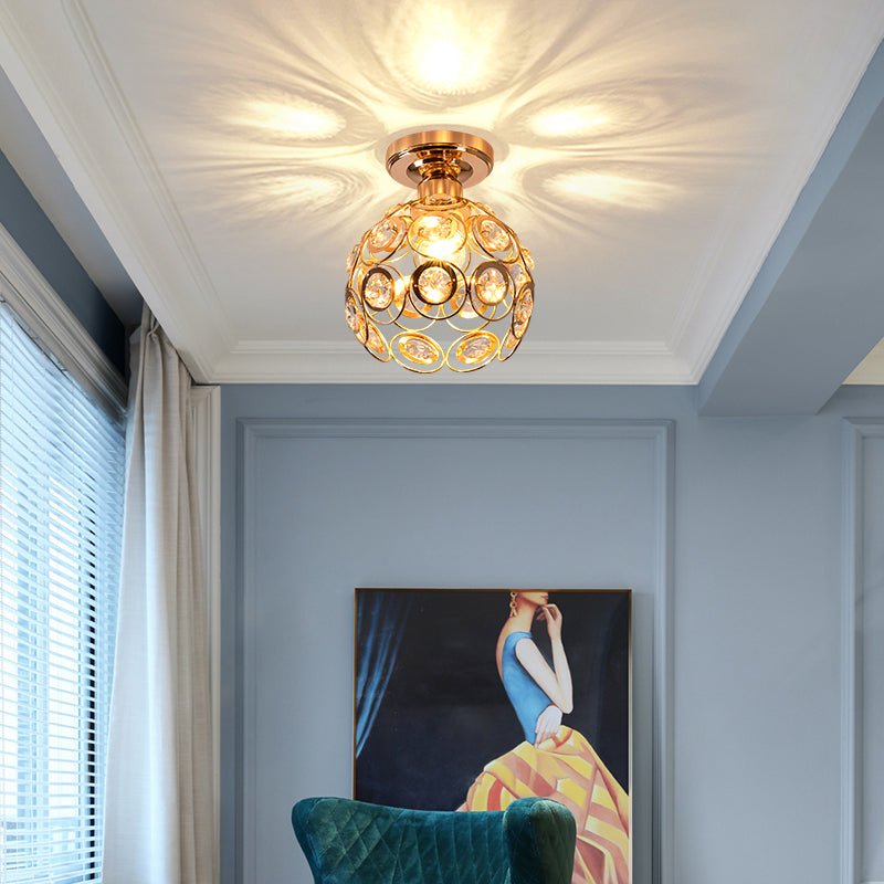 Luminara | Elegant Iron And Glass Flush Mount Ceiling Light Fixture 3