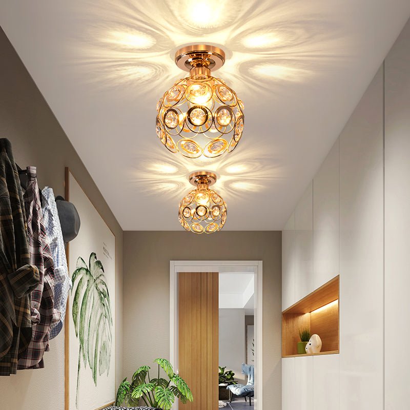 Luminara | Elegant Iron And Glass Flush Mount Ceiling Light Fixture 4