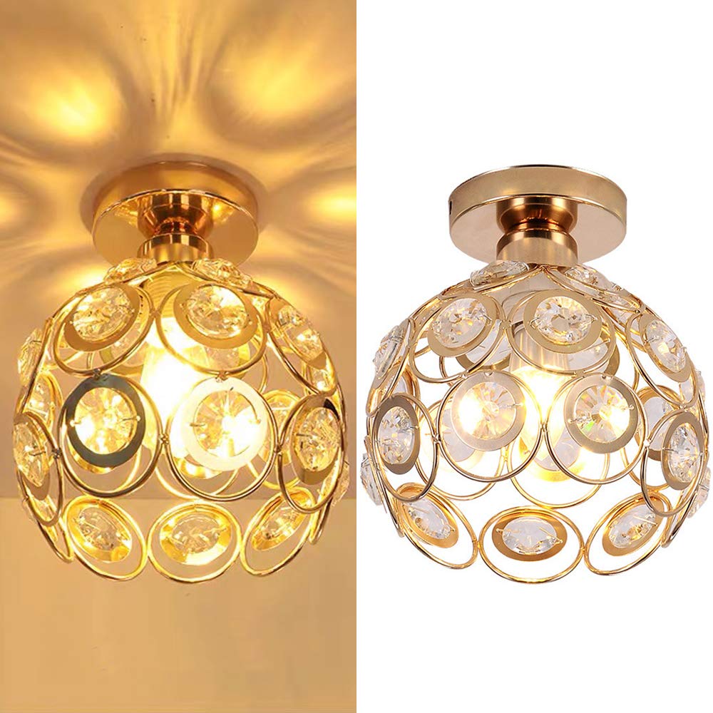 Luminara | Elegant Iron And Glass Flush Mount Ceiling Light Fixture 6
