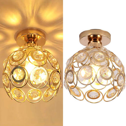 Luminara | Elegant Iron And Glass Flush Mount Ceiling Light Fixture 6