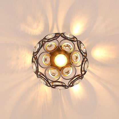 Luminara | Elegant Iron And Glass Flush Mount Ceiling Light Fixture 8