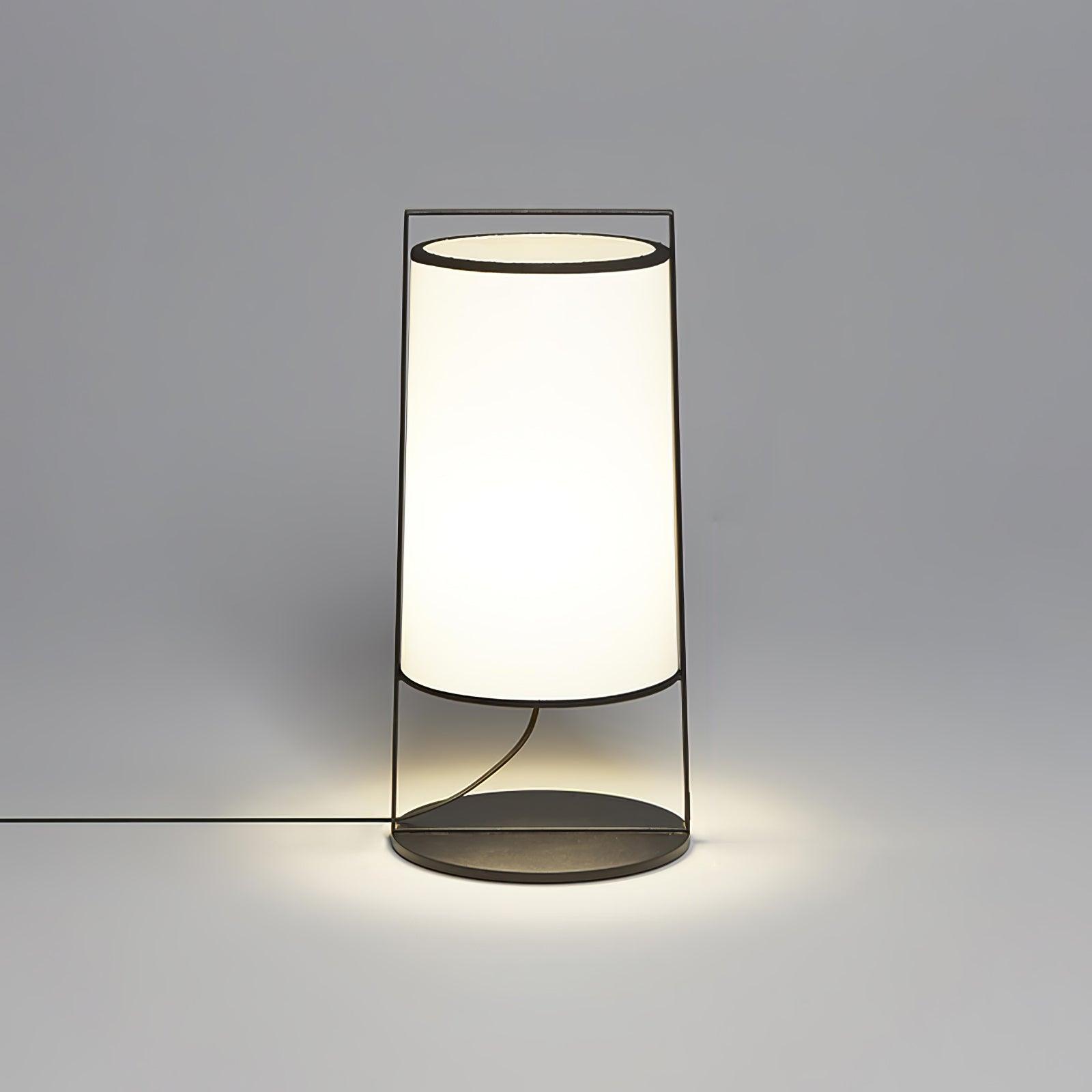 Simple Metal Floor Lamp with Linen Shade - Lusomart