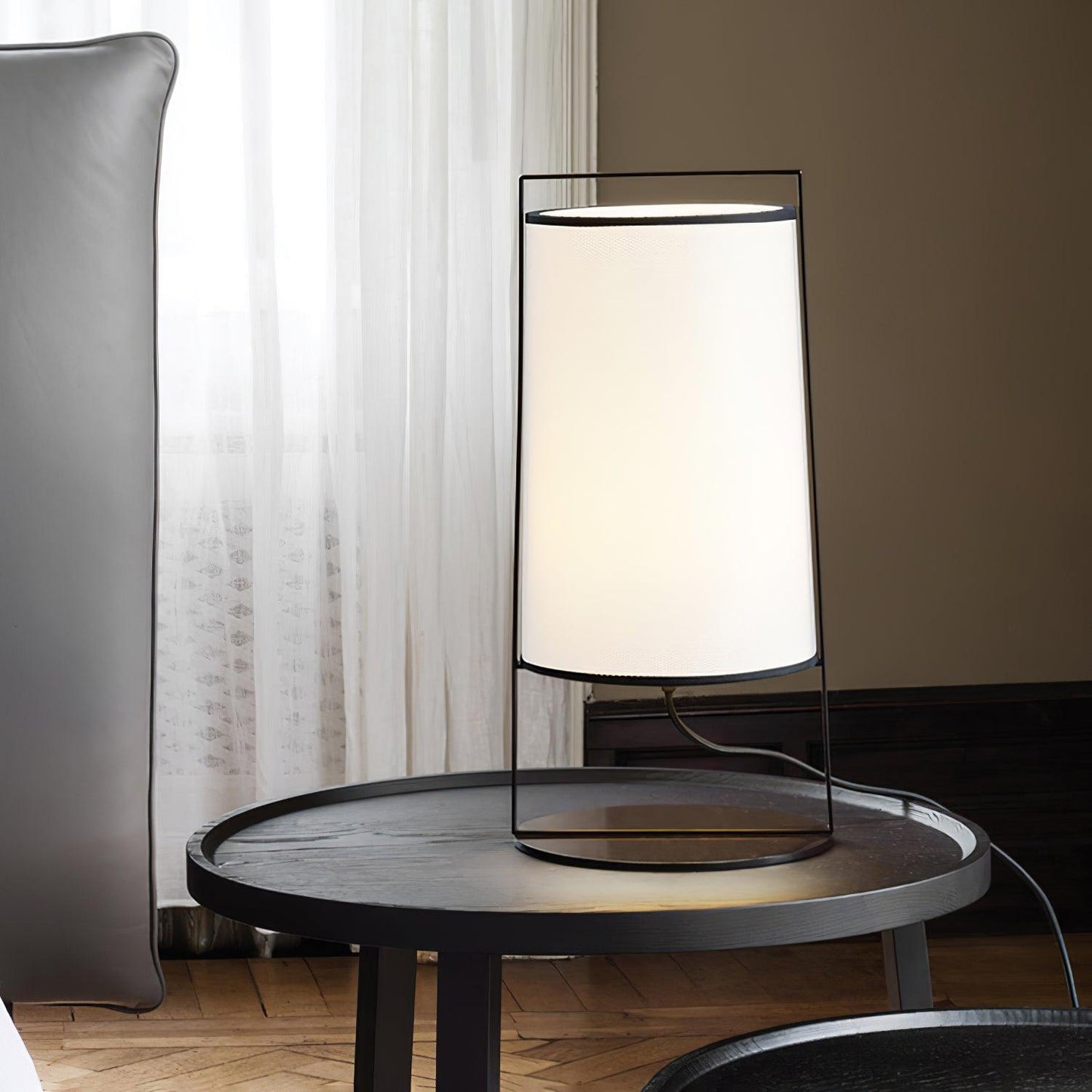 Luminara | Elegant Minimalist Metal Floor Lamp with Fabric Shade 6