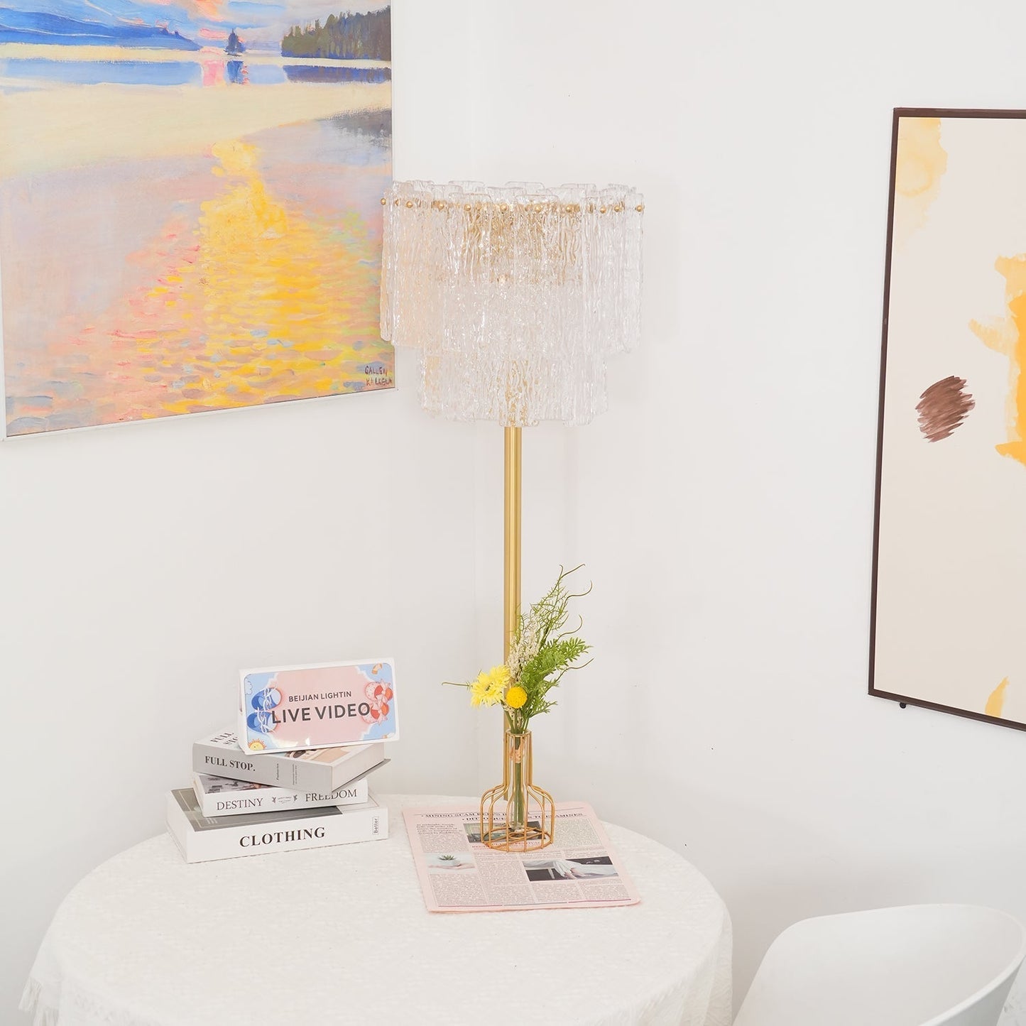 Luminara | Elegant Modern Brass Floor Lamp for Living Room Décor 4