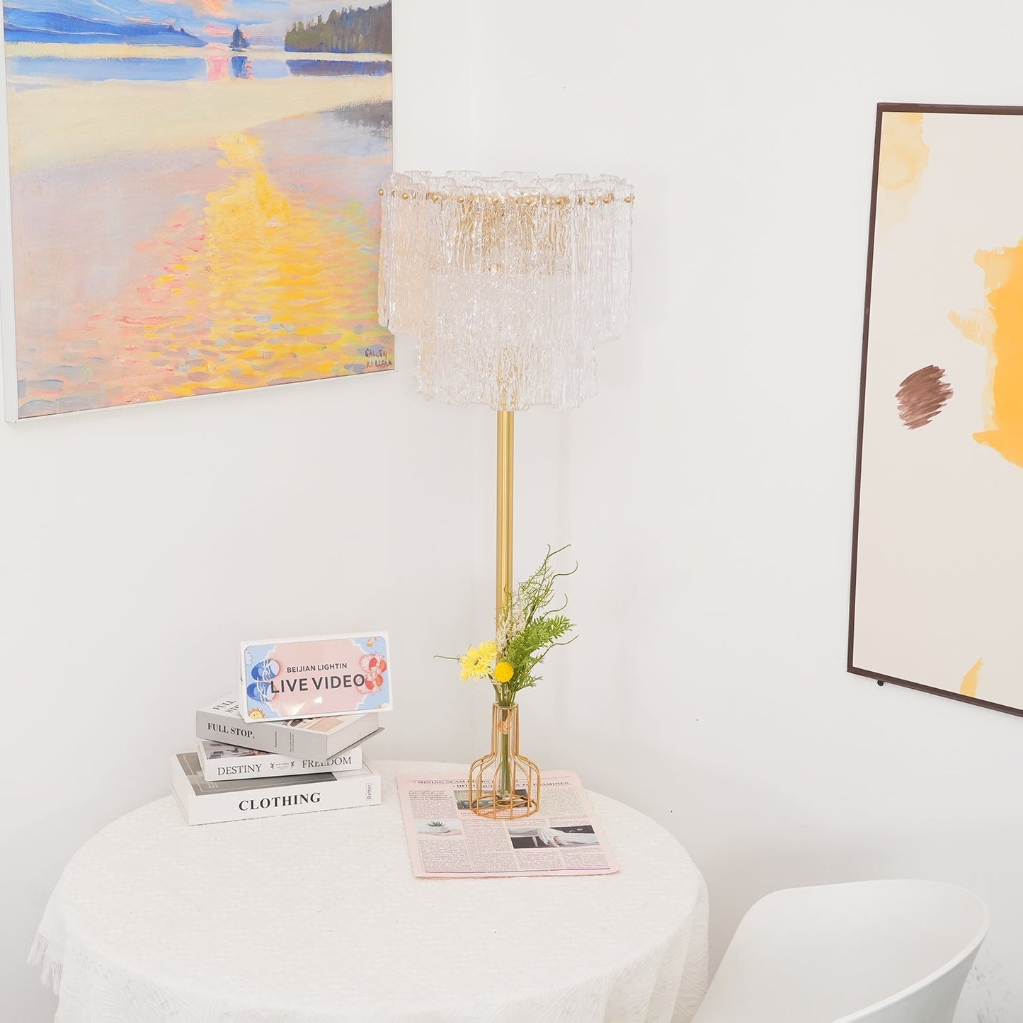 Luminara | Elegant Modern Brass Floor Lamp for Living Room Décor 5