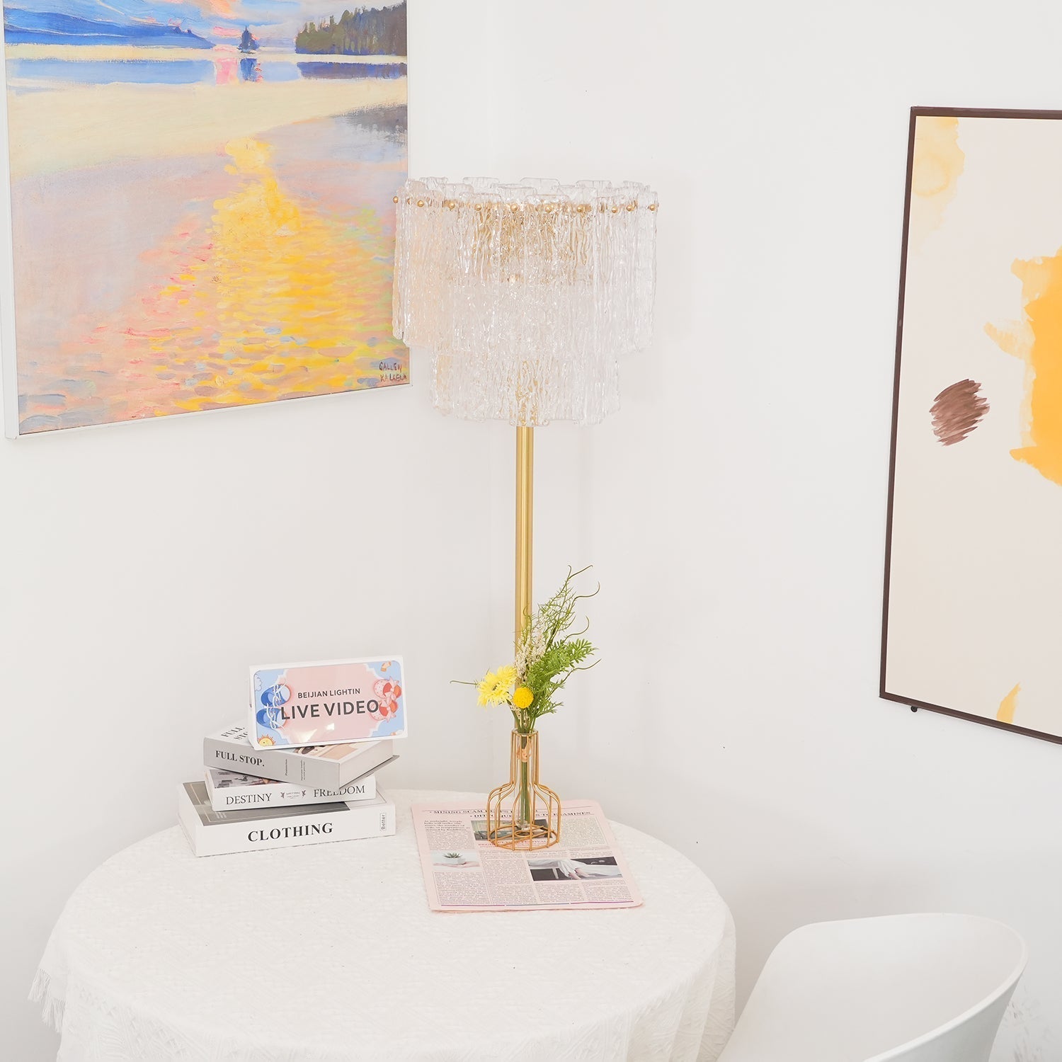 Luminara | Elegant Modern Brass Floor Lamp for Living Room Décor 5