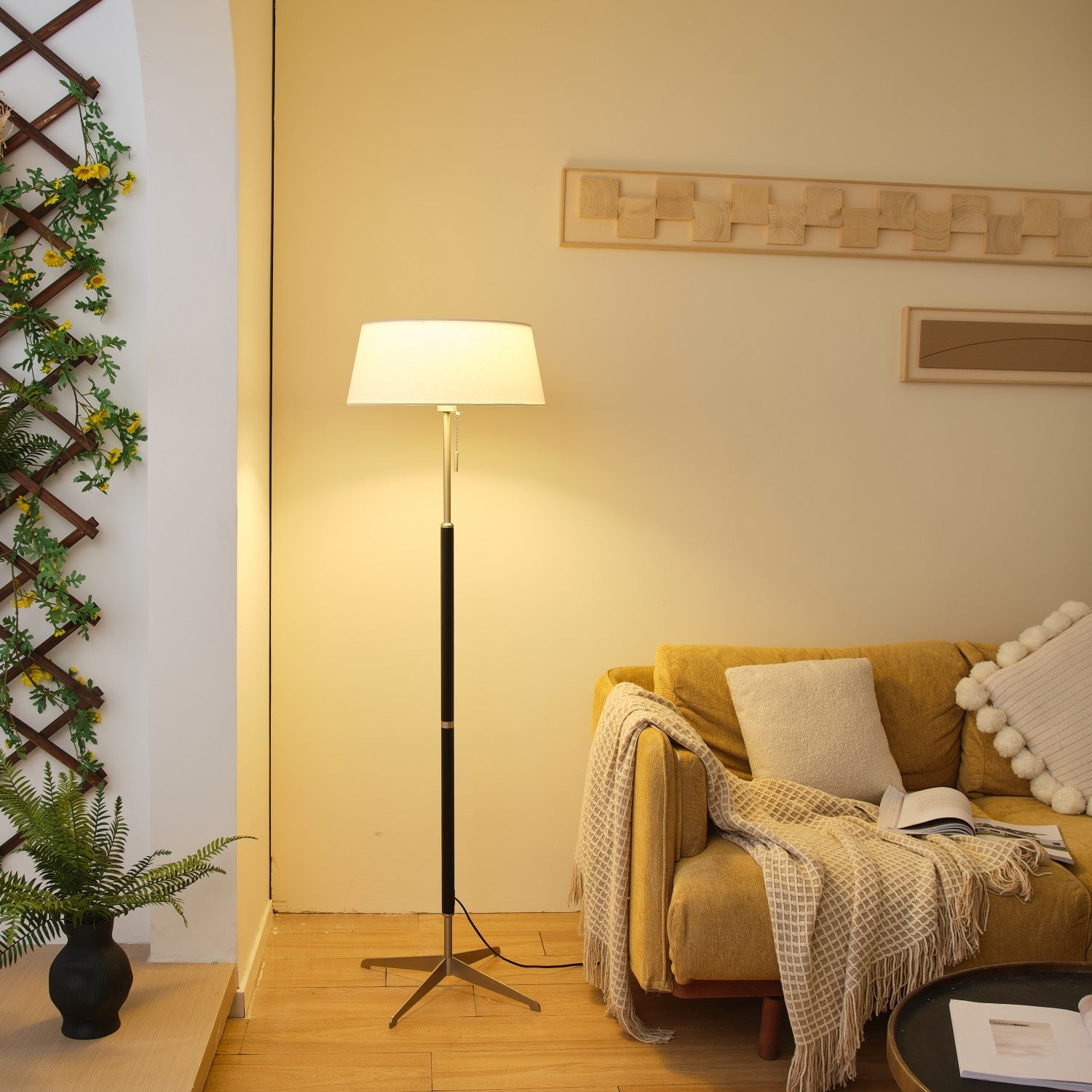 Luminara | Elegant Modern Brass Floor Lamp for Living Room Illumination 3