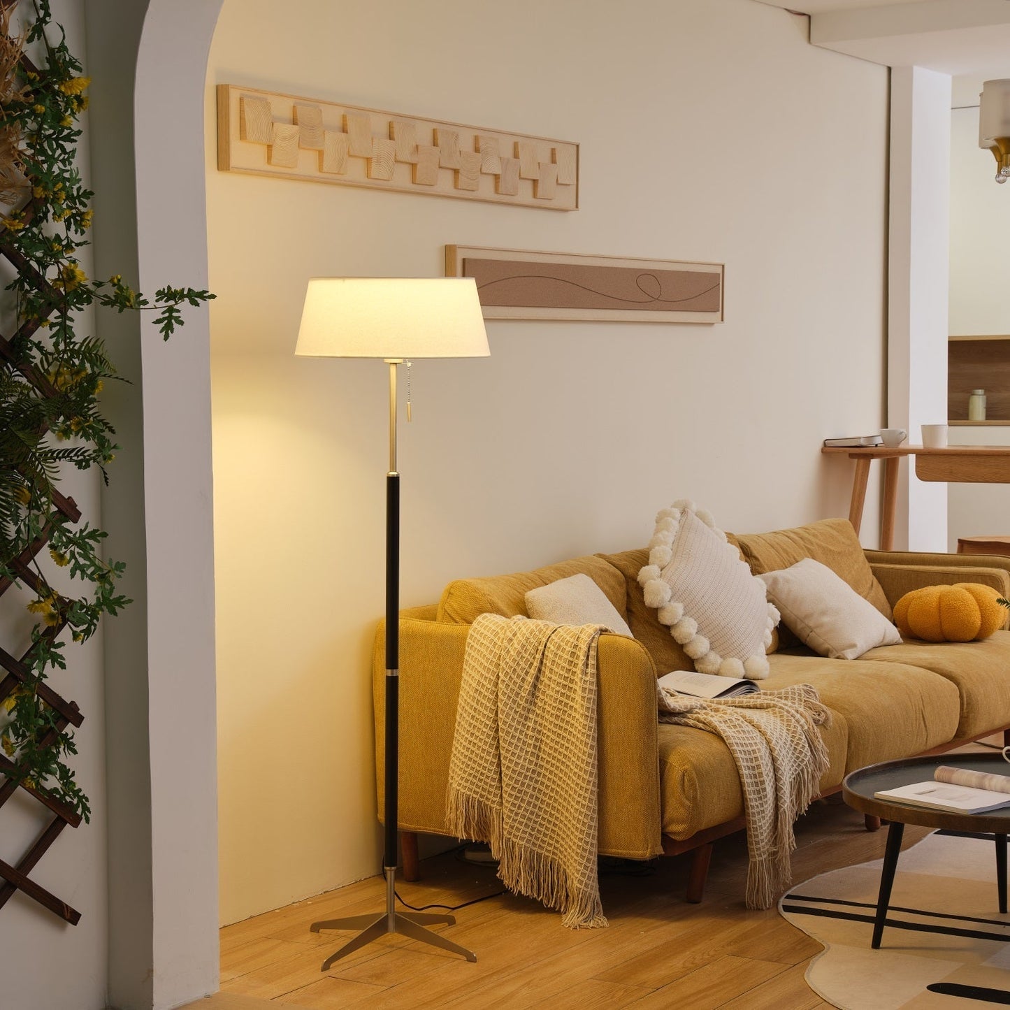 Luminara | Elegant Modern Brass Floor Lamp for Living Room Illumination 6