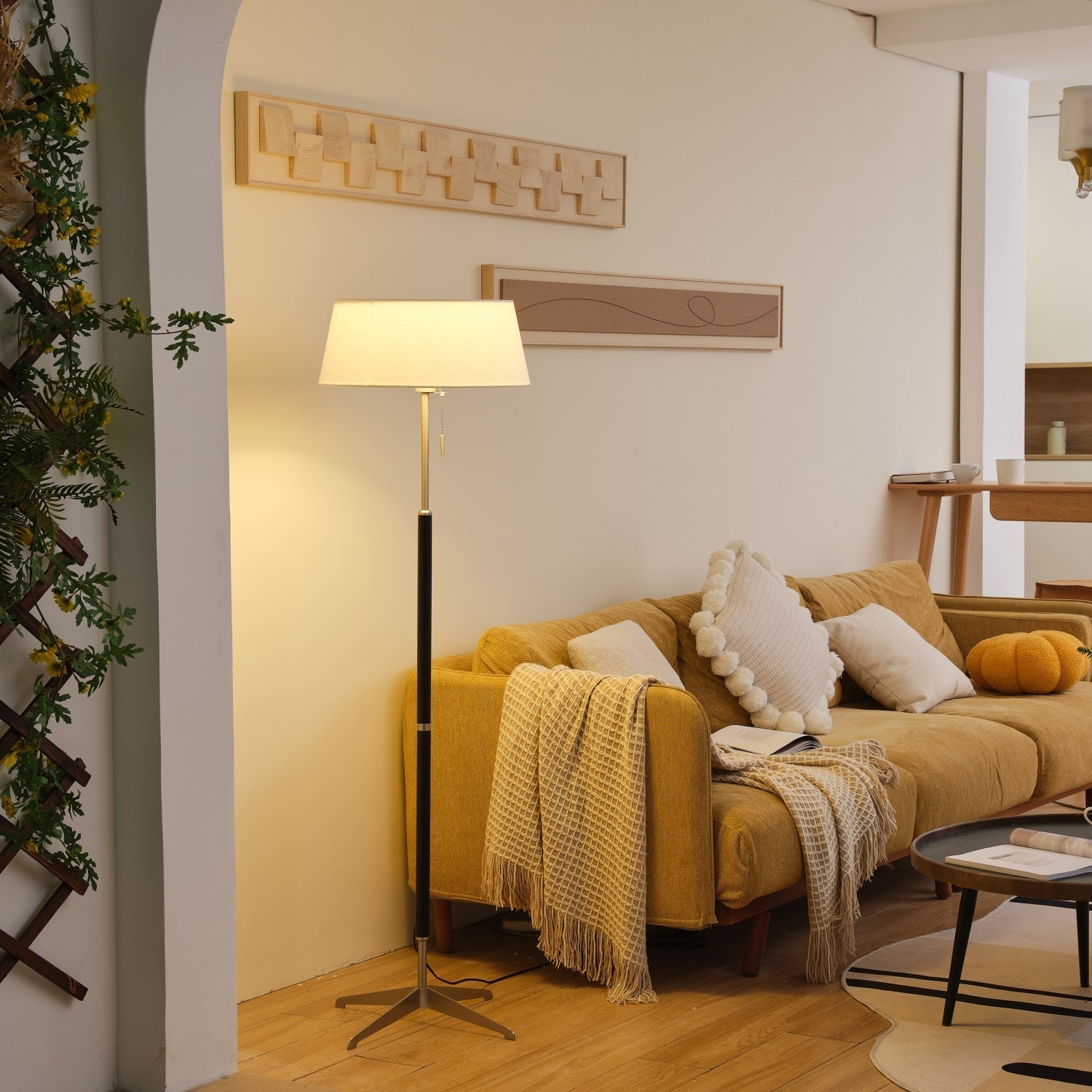 Luminara | Elegant Modern Brass Floor Lamp for Living Room Illumination 6