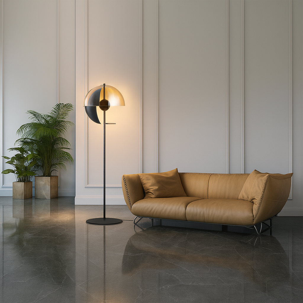 Luminara | Elegant Modern Glass Standing Floor Lamp with LED Lighting 5