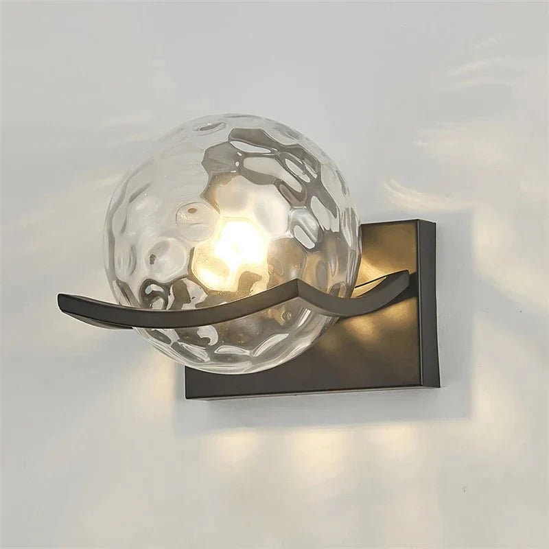 Luminara | Elegant Modern Glass Stone Wall Sconce Lighting Fixture 2