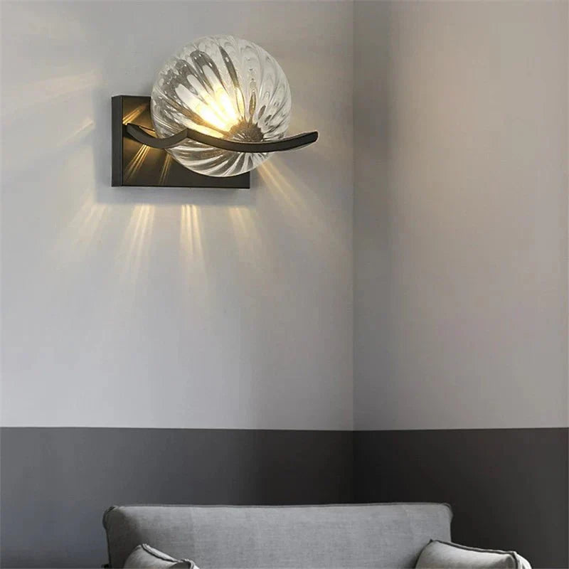 Luminara | Elegant Modern Glass Stone Wall Sconce Lighting Fixture 3