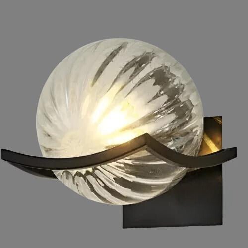Luminara | Elegant Modern Glass Stone Wall Sconce Lighting Fixture 9