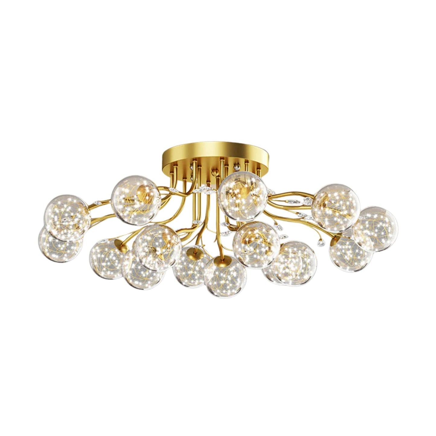 Luminara | Elegant Modern Glass and Crystal Ceiling Lamp 1