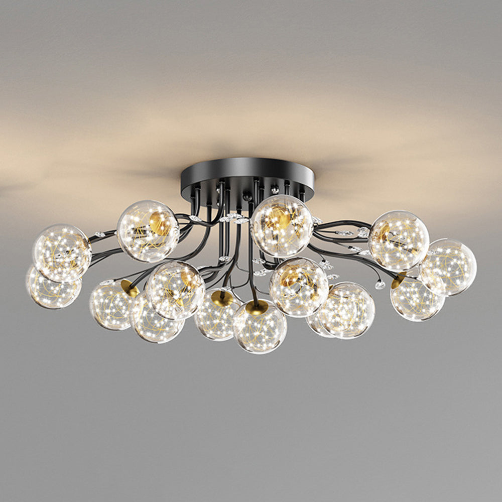 Luminara | Elegant Modern Glass and Crystal Ceiling Lamp 10