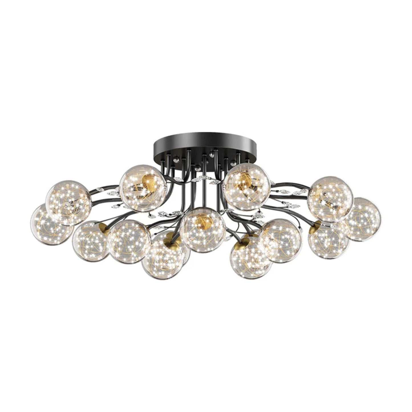 Luminara | Elegant Modern Glass and Crystal Ceiling Lamp 2