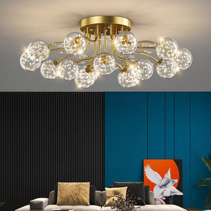 Luminara | Elegant Modern Glass and Crystal Ceiling Lamp 3