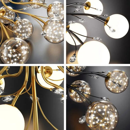 Luminara | Elegant Modern Glass and Crystal Ceiling Lamp 7