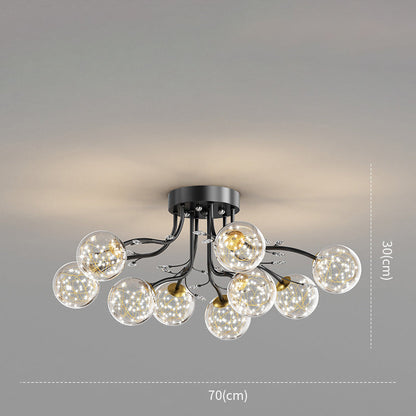 Luminara | Elegant Modern Glass and Crystal Ceiling Lamp 8