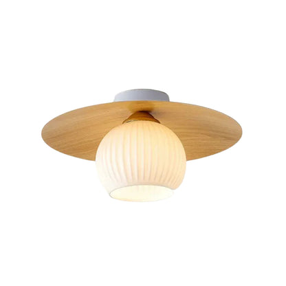 Luminara | Elegant Modern Iron And Glass Flush Mount Ceiling Light 1