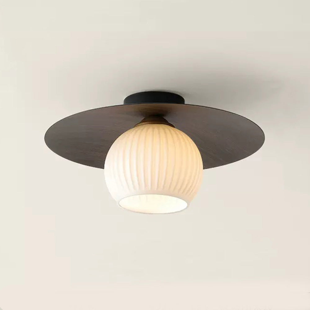 Luminara | Elegant Modern Iron And Glass Flush Mount Ceiling Light 10