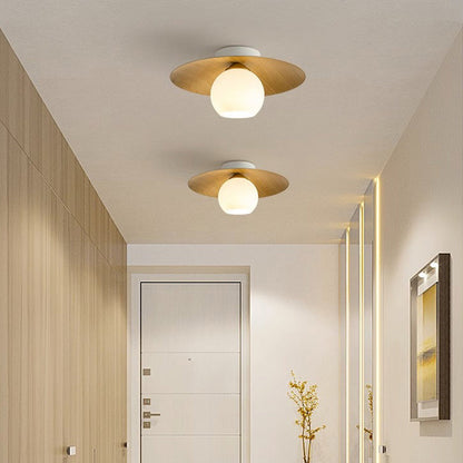 Luminara | Elegant Modern Iron And Glass Flush Mount Ceiling Light 3
