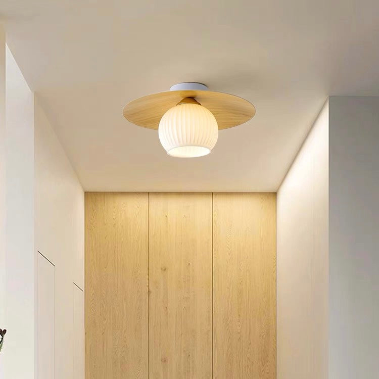 Luminara | Elegant Modern Iron And Glass Flush Mount Ceiling Light 7