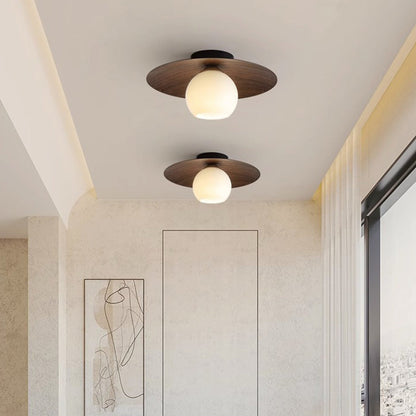 Luminara | Elegant Modern Iron And Glass Flush Mount Ceiling Light 9