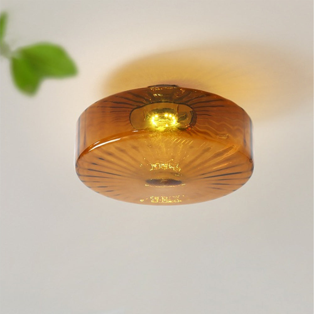 Luminara | Elegant Modern Iron Glass LED Flush Ceiling Light Fixture 1
