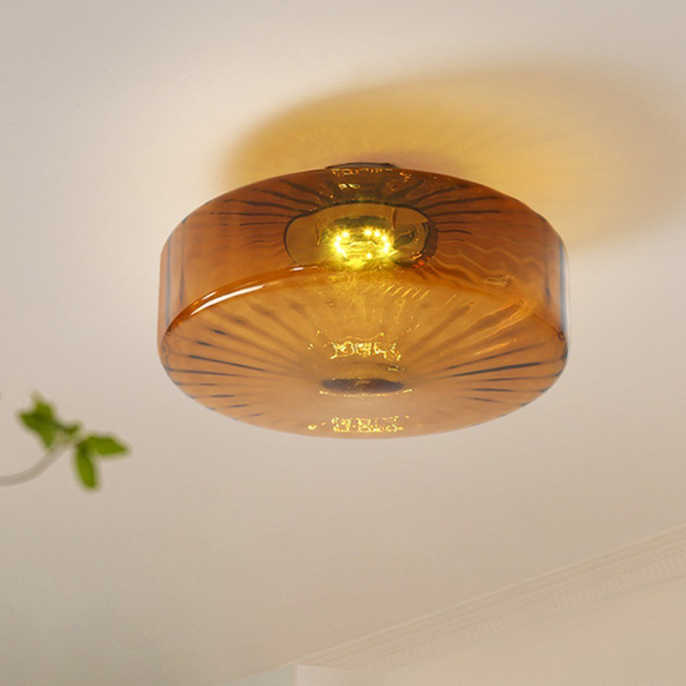 Luminara | Elegant Modern Iron Glass LED Flush Ceiling Light Fixture 2
