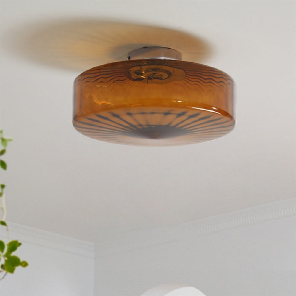 Luminara | Elegant Modern Iron Glass LED Flush Ceiling Light Fixture 3