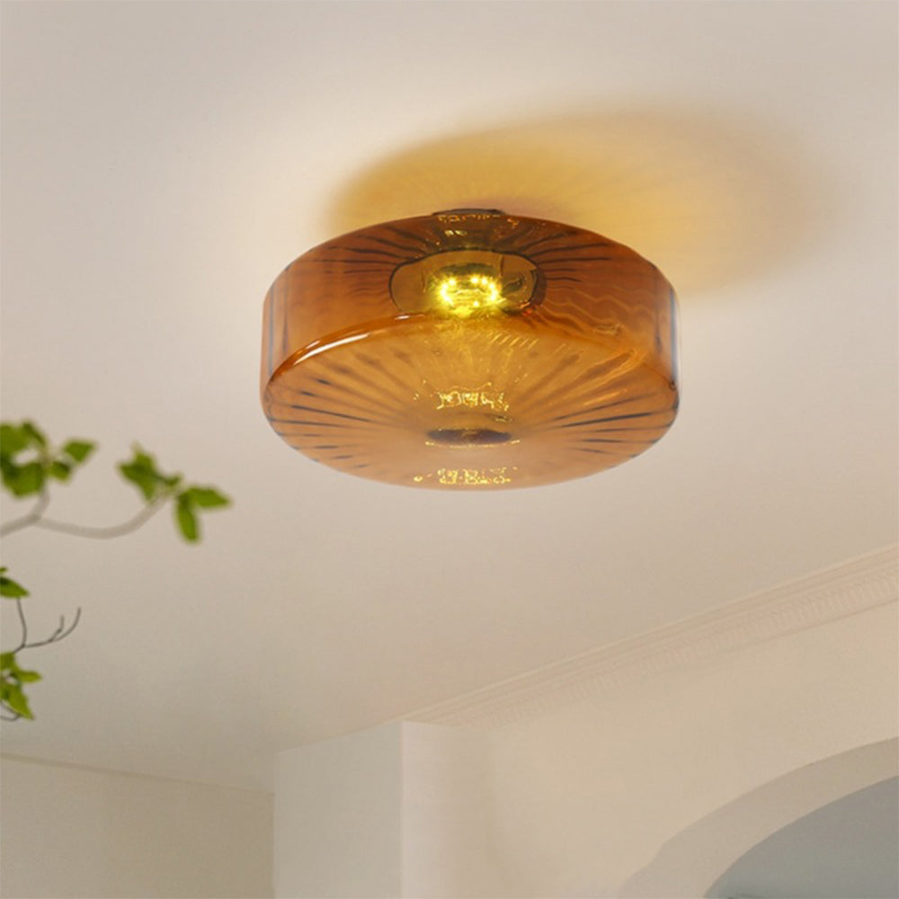 Luminara | Elegant Modern Iron Glass LED Flush Ceiling Light Fixture 5