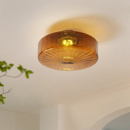 Luminara | Elegant Modern Iron Glass LED Flush Ceiling Light Fixture 5