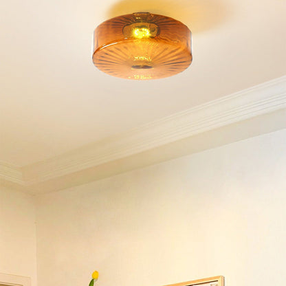 Luminara | Elegant Modern Iron Glass LED Flush Ceiling Light Fixture 7